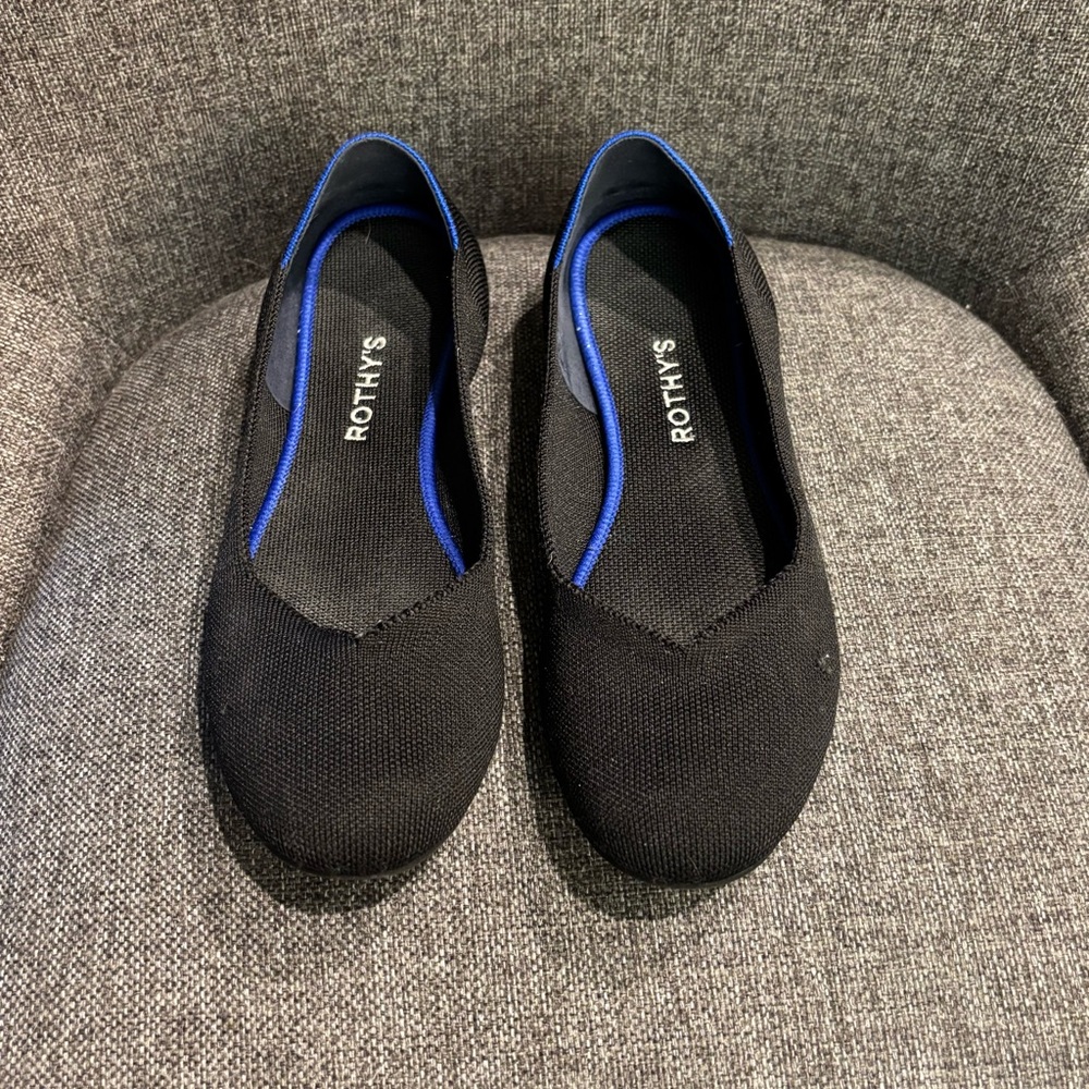 Rothy's Black and Blue Flats